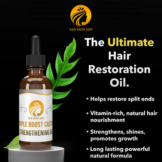 Hair Haven Castor & Herb Elixir & Bamboo Brush Bundle